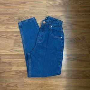 Petite Mid Wash Mom Jeans